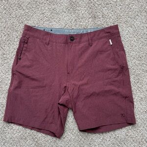 7 Diamonds Men's Maroon Flat Front Shorts